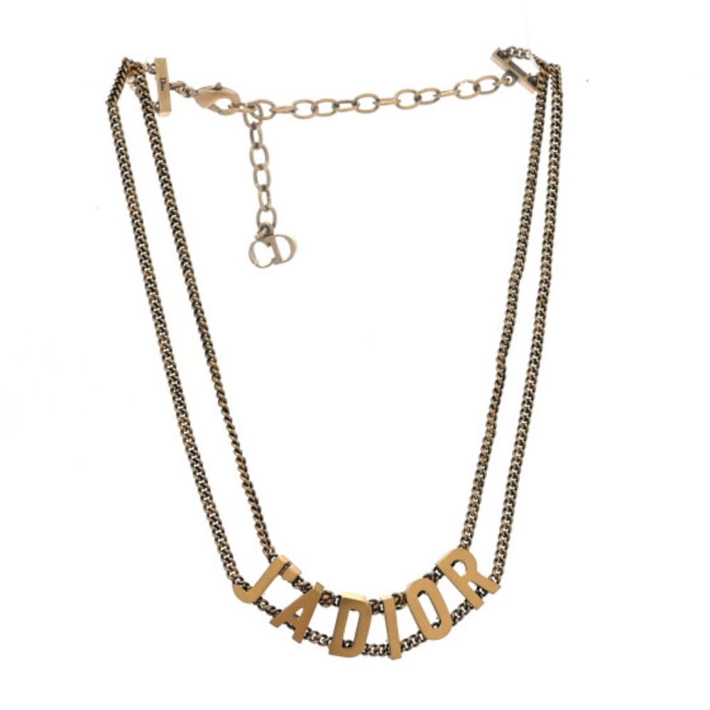 Authentic DIOR J’adior Choker / Necklace antique gold / brass barely worn